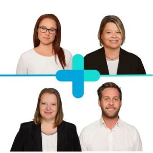 Gina Wick-Driefer, Kai Kößler, Ariane Arnold und Maren Weber vom Fachbereich Chirurgie der HiPO Ärztvermittlung